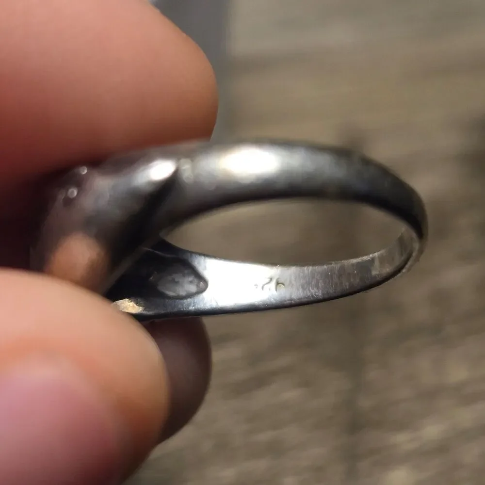 Dolphins vintage sterling silver ring sz 6.5